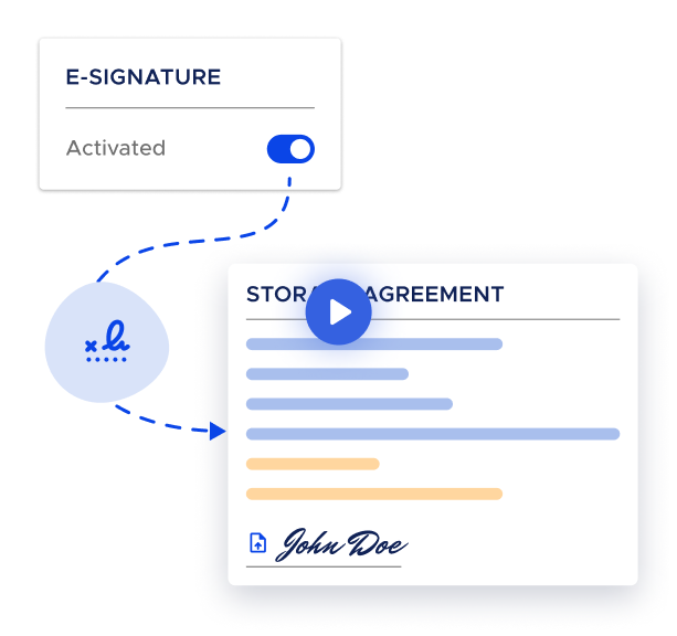 Contract signature agreement illustration