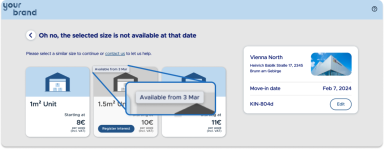 Screenshot of the Kinnovis Booking Portal