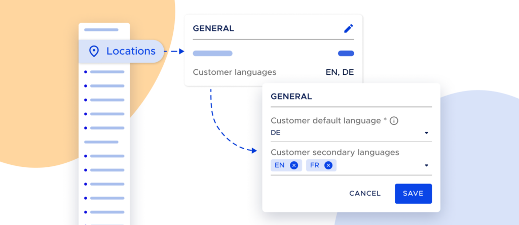 Screenshot of language settings