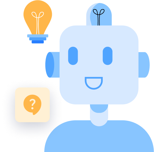 Drawing of a robot smiling