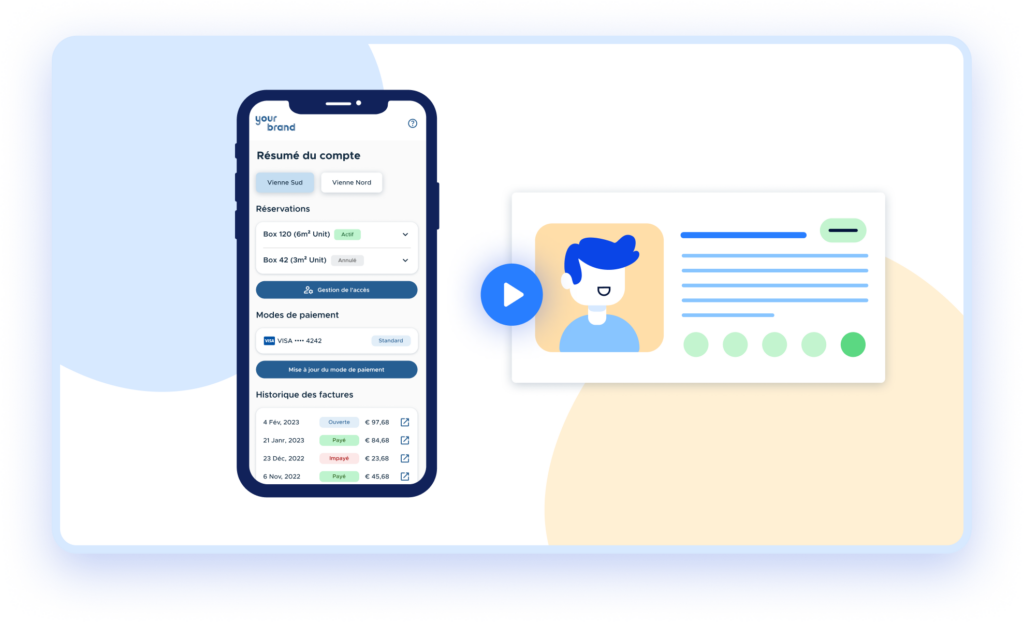 Customer portal phone screenshot video thumbnail