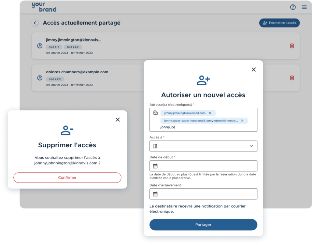 Customer portal manage access