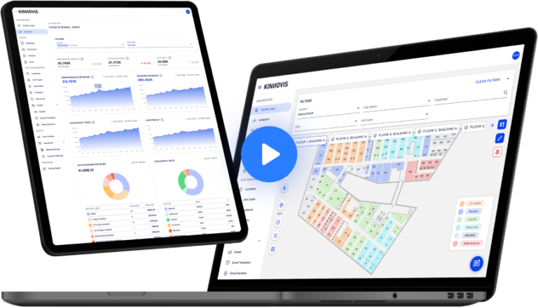 Visual showing the kinnovis software in laptop and tablet