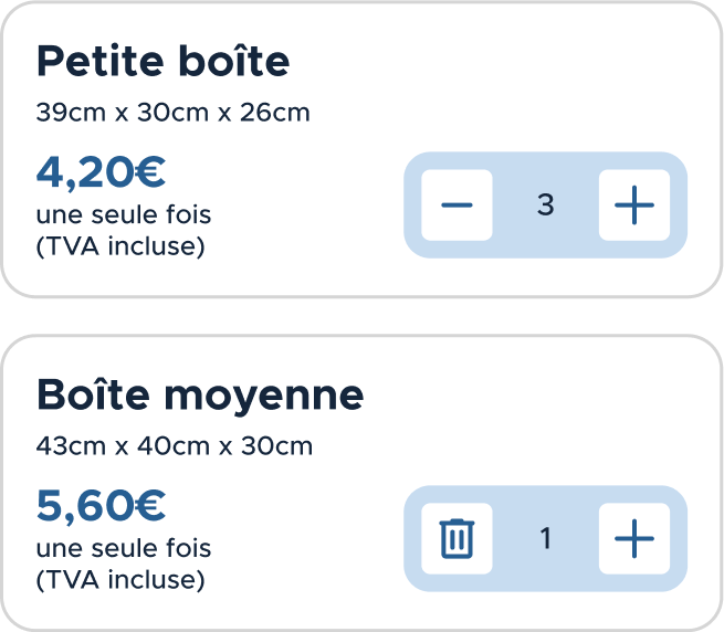 Products quantity picker french